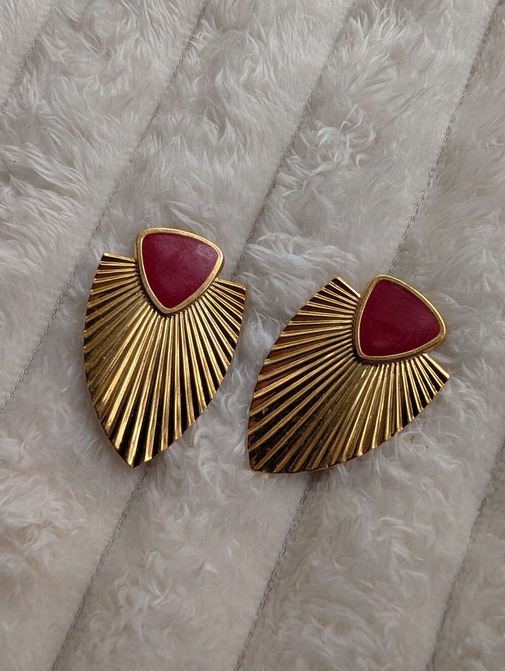 Vintage Large Clip-on Statement Earrings